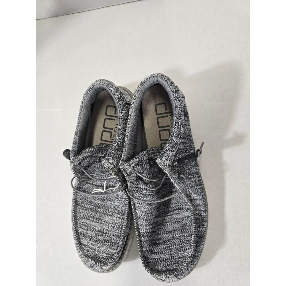 Hey Dude Wally‎ B Sox Mens 11 Grey Excellent Knit Slip On Loafers 111033000